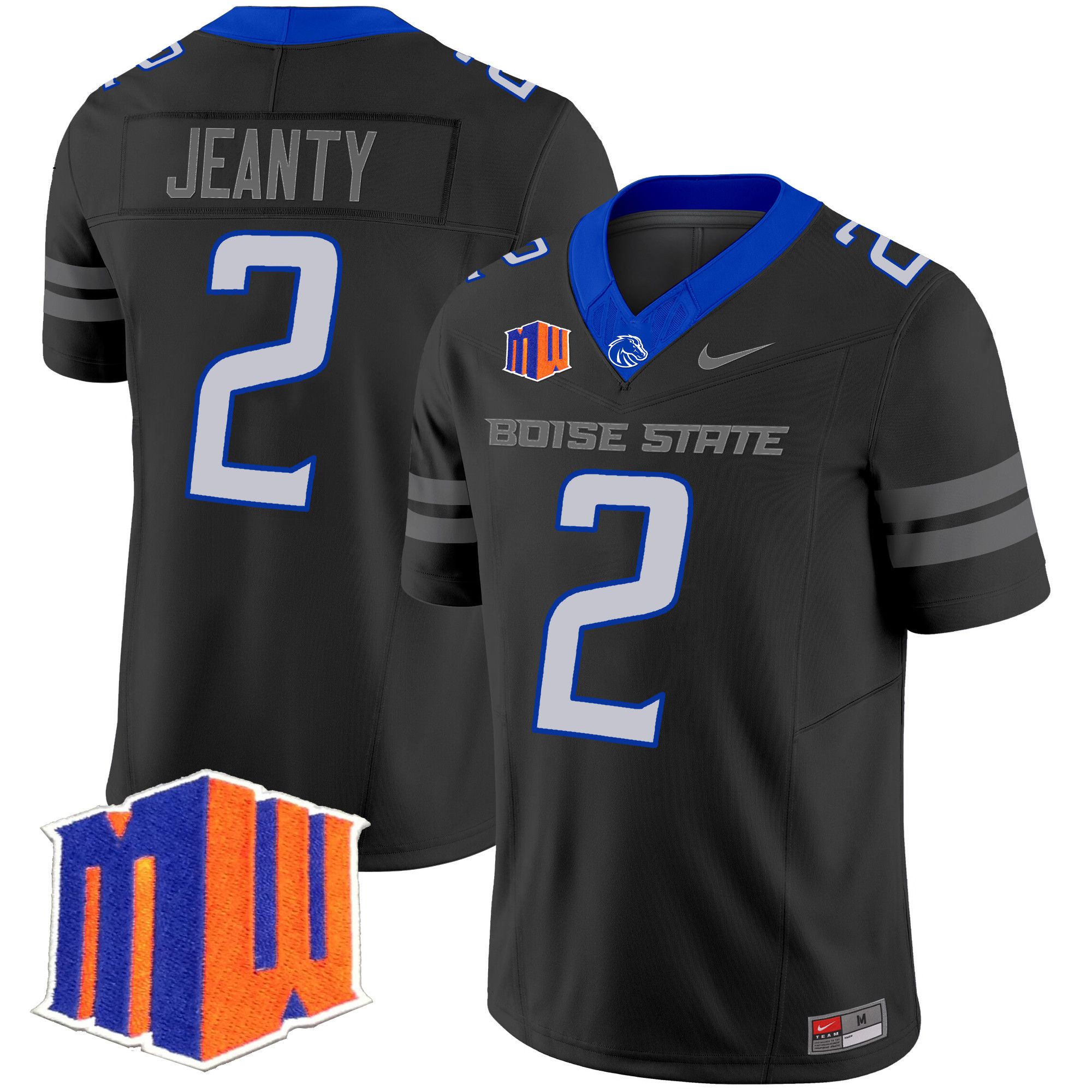 Men Boise State Broncos #2 Jeanty Black Nike 2024 Vapor Limited NCAA Jersey